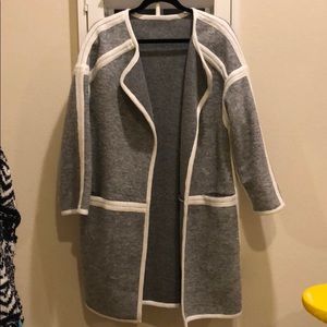 Wool sweater coat